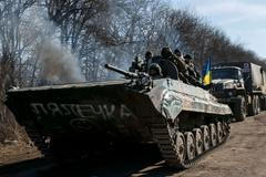 Ukrajina - vojáci - Artěmivsk - 23. 2.