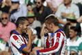 Atletico Madrid's Antoine Griezmann and team mate Koke celebrate after scoring a goal against Cordoba during their Spanish First Division soccer match at El Arcangel stadium in Cordoba