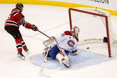 NHL: New Jersey - Montreal: Patrik Eliáš - Dustin Tokarski