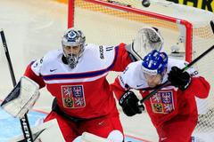 MS 2015 Česko-Lotyšsko: Ondřej Pavelec a Jan Hejda