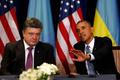 Barack Obama a Petro Porošenko ve Varšavě.