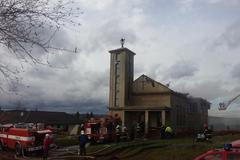 Pořár kostela v Mirovicích na Písecku