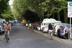 Cyklistická ulice v Berlíně