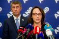 Adriana Krnáčová a Andrej Babiš