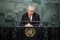 Czech President Milos Zeman speaks during the 70th session of the United Nations General Assembly at the U.N. Headquarters in New York