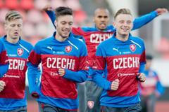 Trénink české fotbalové reprezentace