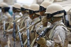 Saúdští vojáci v jemenském Adenu.