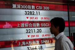 Propad na čínské burze. Ilustrační foto