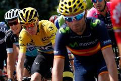 Zleva: Chris Froome a Alejandro Valverde