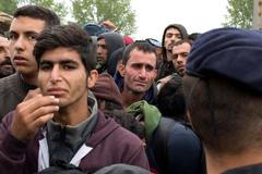 Fronta na registraci v Chorvatsku.