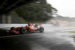 Ferrari Formula One driver Vettel of Germany drives during the second practice session in Suzuka