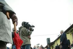 Prezident Zeman ve Vyšních Lhotách