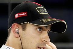 Lotus Formula One driver Pastor Maldonado of Venezuela is pictured during the second practice session of the Bahrain F1 Grand Prix at the Bahrain International Circuit (BIC) in Sakhir