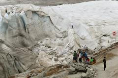 Jeden z alpských ledovců.