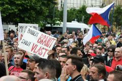 Demonstrace proti imigrantům v Brně