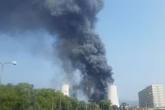 Požár v chemičce Unipetrol