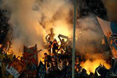 Fanoušci Olympique Marseille v Lize mistrů