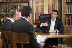 Tsipras při rozhovoru pro ERT
