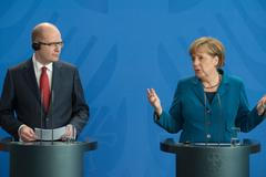 Sobotka na schůzce s Merkelovou