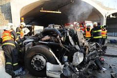 Nehoda kamionů na Pražském okruhu