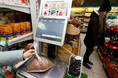 Obchod v Krasnojarsku na Sibiři.