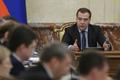 Ruský premiér Dmitrij Medveděv na zasedání vlády.