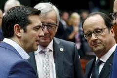 Eurosummit o Řecku - Tsipras, Juncker, Hollande
