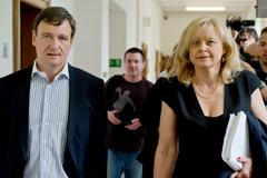 David Rath se svojí advokátkou Marcelou Ondřejovou.