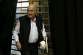 Blatter arrives for a news conference aside of the so-called "Sepp Blatter tournament" in Ulrichen