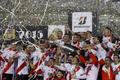 Fotbalisté River Plate slaví vítězství v  Poháru osvoboditelů.