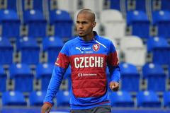 Trénink české fotbalové reprezentace v Plzni: Theo Gebre Sellassie