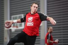 MS v házení 2015: Filip Jícha na tréninku