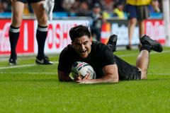 MS 2015, finále, Nový Zéland-Austrálie: Nehe Milner-Skudder skóruje pětku