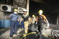 Požár v továrně, Manila