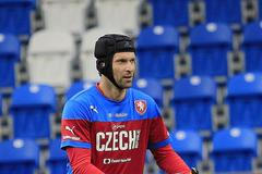 Trénink české fotbalové reprezentace v Plzni: Petr Čech