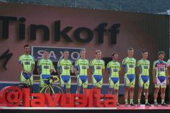Tým Tinkoff-Saxo na startu Vuelty