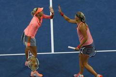 US Open: Andrea Hlaváčková, Lucie Hradecká (radost)