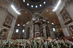 Mše v době biskupské synody ve Vatikánu.