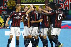 Radost hráčů AC Milán