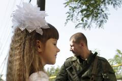 První den nového školního roku proběhl v Doněcku klidně.