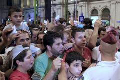 Uprchlíci na nádraží v Budapešti