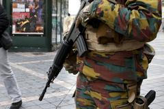 Belgický voják v ulicích Bruselu