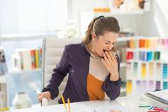 Únava - zívání - práce