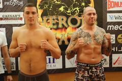 Vážení na Heroes Gate 15 - zleva: Milanovič a Hutník