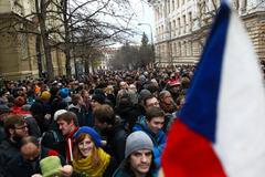 Studentská demonstrace Albertov 22.11