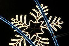 Vánoční neonová výzdoba Prahy