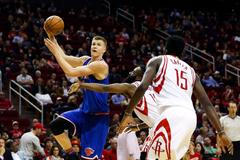 NBA: New York Knicks at Houston Rockets (Kristaps Porzingis)