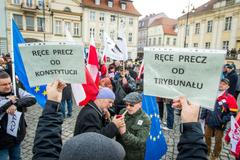 Demonstrace proti krokům polské vlády