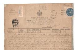 Telegram vyhlašující 1. světovou válku