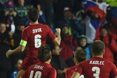 Česko-Srbsko: radost českých fotbalistů